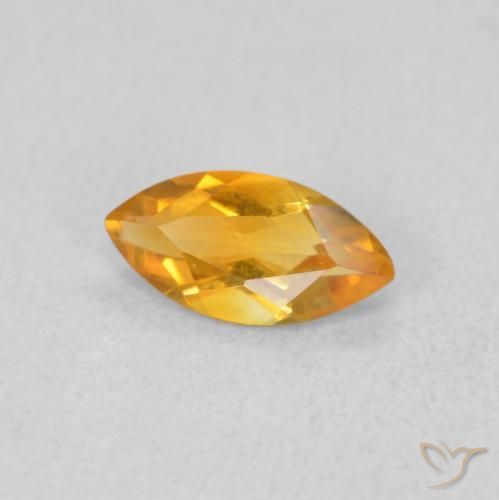 Citrine Orange moyen naturelle Marquise, 0.45 ct, VVS-VS