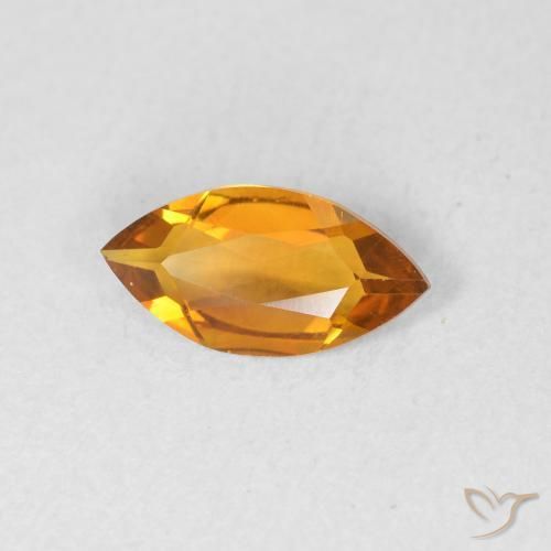 Citrine Or naturelle Marquise, 0.45 ct, VVS