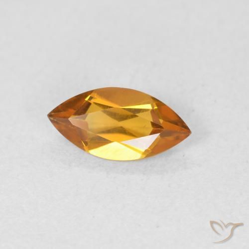 Citrine Or naturelle Marquise, 0.48 ct, VVS