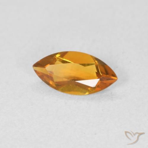 Citrine Or orange foncé naturelle Marquise, 0.42 ct, VVS