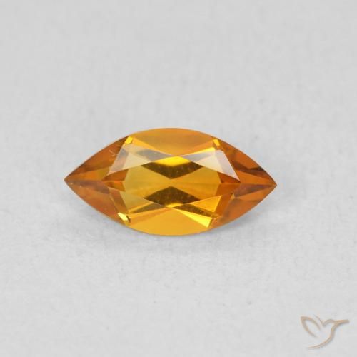 0.53ct Naturel Or orange foncé Citrine, Marquise, VVS