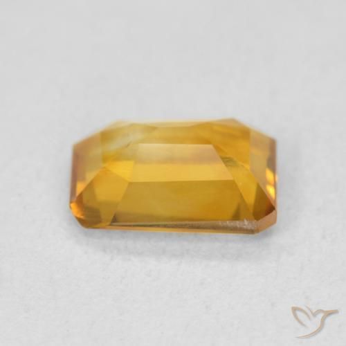 Citrine Or-orange moyen naturelle Octogone / coupe Émeraude, 1.11 ct, VVS-VS
