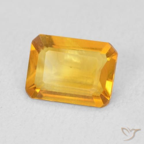 Citrine Doré moyen naturelle Octogone / coupe Émeraude, 1.07 ct, VVS-VS