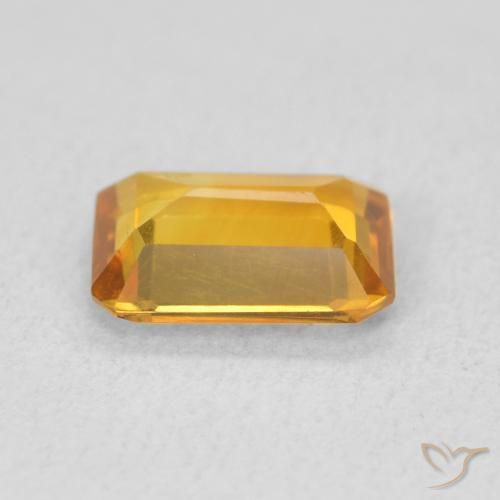 Citrine Doré moyen naturelle Octogone / coupe Émeraude, 1.07 ct, VVS-VS
