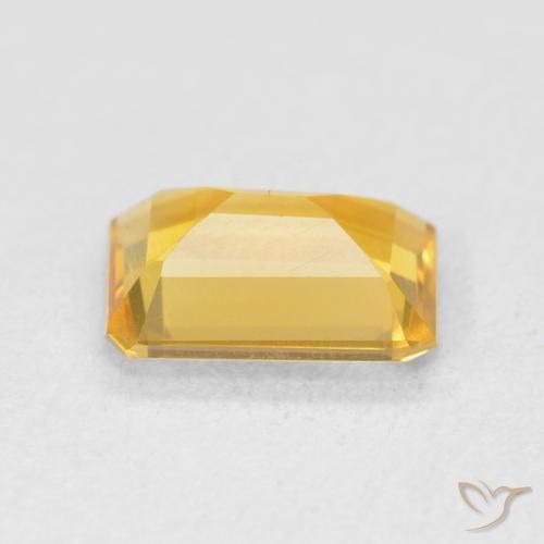 Citrine Doré vif naturelle Octogone / coupe Émeraude, 1.14 ct, VS