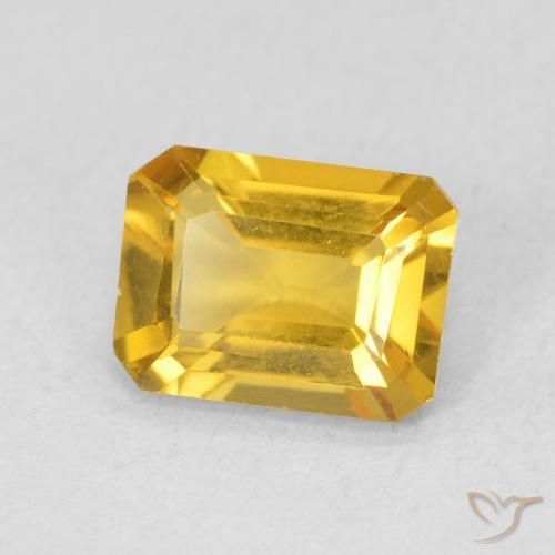 Citrine Or moyen naturelle Octogone / coupe Émeraude, 1.16 ct, VVS-VS