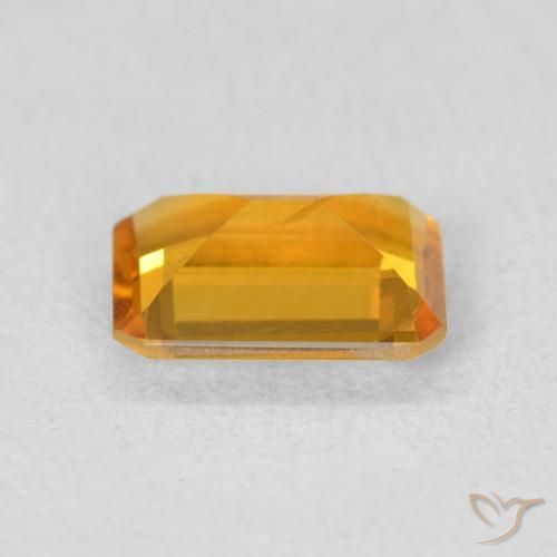 Citrine Orange-or naturelle Octogone / coupe Émeraude, 1.10 ct, VS