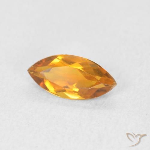 Citrine Or naturelle Marquise, 0.46 ct, VVS-VS