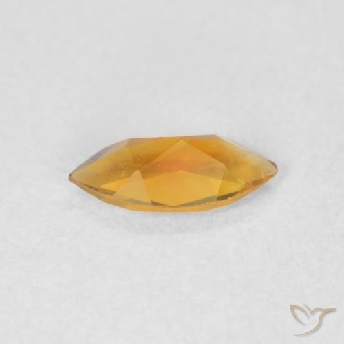 Citrine Orange moyen naturelle Marquise, 0.43 ct, VVS-VS