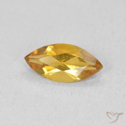 Citrine Doré foncé naturelle Marquise, 0.46 ct, VVS-VS