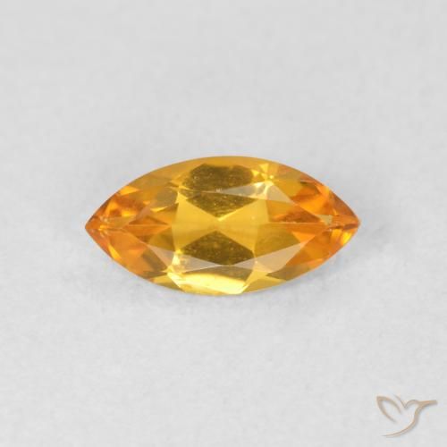 Citrine Or orange foncé naturelle Marquise, 0.44 ct, VVS-VS