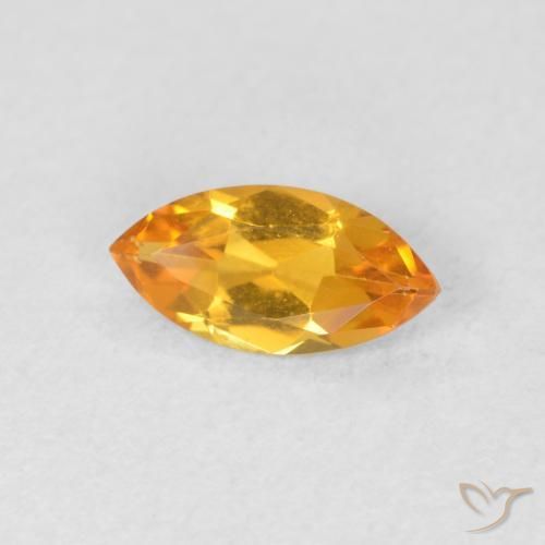 Citrine Or orange foncé naturelle Marquise, 0.44 ct, VVS-VS