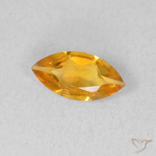 Citrine Or orange foncé naturelle Marquise, 0.42 ct, VVS-VS