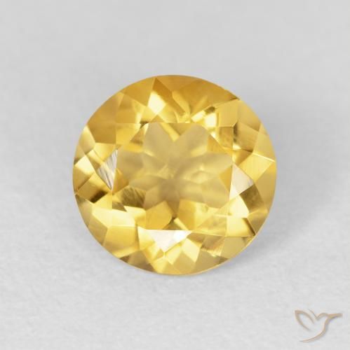1.66ct Naturel Or moyen Citrine, Tour, VVS