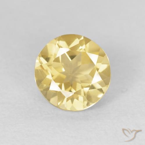 1.70ct Naturel Jaune clair Citrine, Tour, VVS-VS