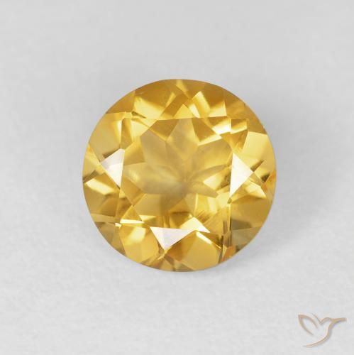 1.61ct Naturel Or moyen Citrine, Tour, VVS