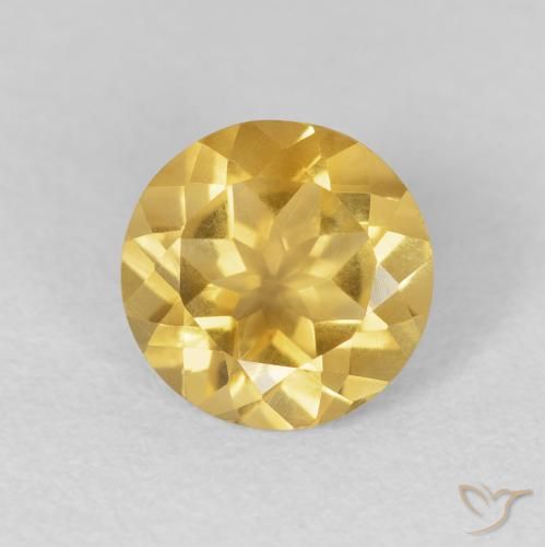 1.63ct Naturel Or moyen Citrine, Tour, VVS