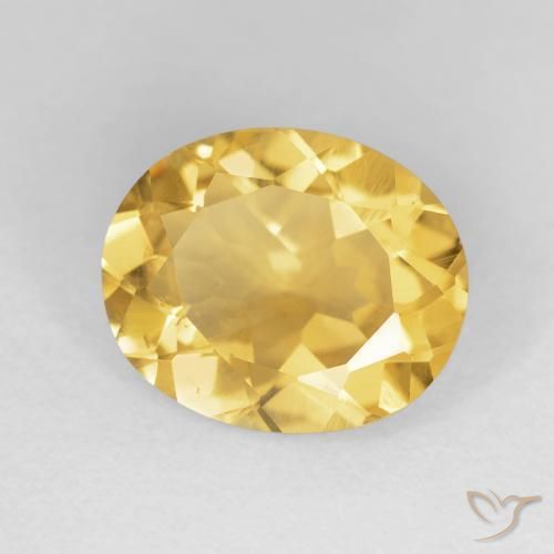 Citrine Doré vif naturelle ovale, 4.12 ct, VVS-VS