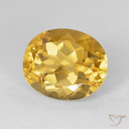 Citrine Doré profond naturelle ovale, 5.03 ct, VVS-VS