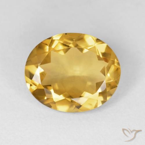3.81ct Naturel Doré Citrine, ovale, VVS-VS