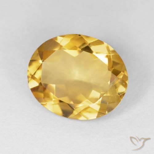 Citrine Doré naturelle ovale, 3.81 ct, VVS-VS