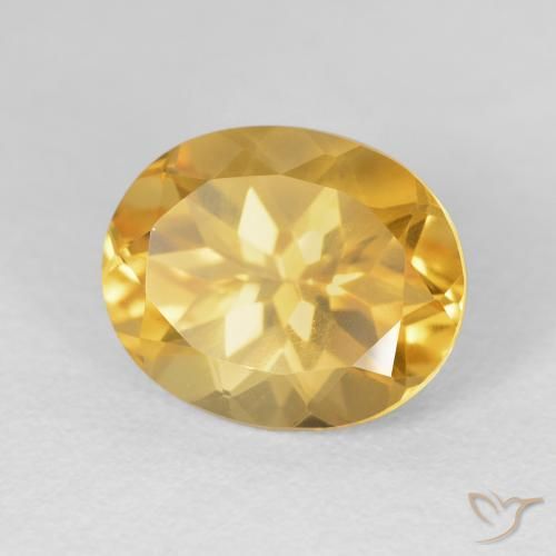 Citrine Doré vif naturelle ovale, 4.86 ct, VVS-VS