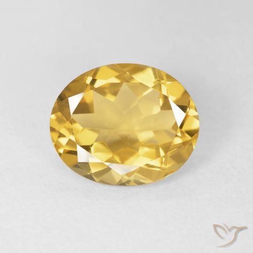 3.93ct Naturel Doré Citrine, ovale, VVS