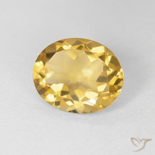 Citrine Doré naturelle ovale, 3.93 ct, VVS