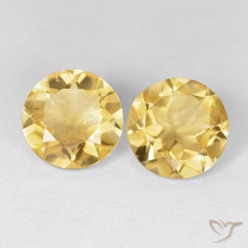 2.96ctw Naturel Doré moyen Citrine, Tour, VVS