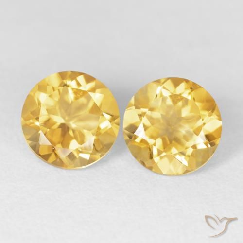 3.70ctw Naturel Or moyen Citrine, Tour, VVS