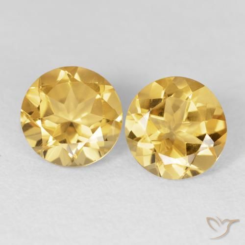 3.33ctw Naturel Or moyen Citrine, Tour, VVS
