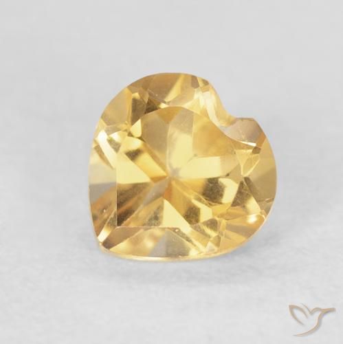 0.73ct Naturel Or Citrine, Cœur, VVS