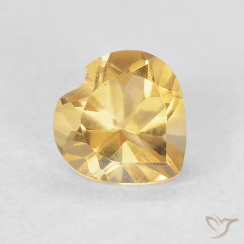 Citrine Or naturelle Cœur, 0.73 ct, VVS