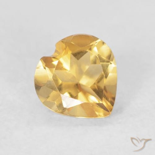 Citrine Or moyen naturelle Cœur, 0.66 ct, VVS