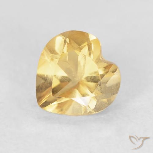 0.74ct Naturel Or Citrine, Cœur, VVS