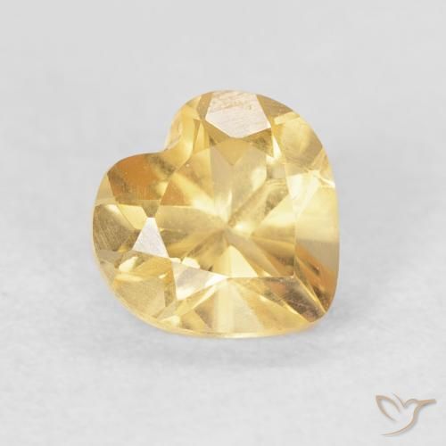Citrine Or naturelle Cœur, 0.74 ct, VVS