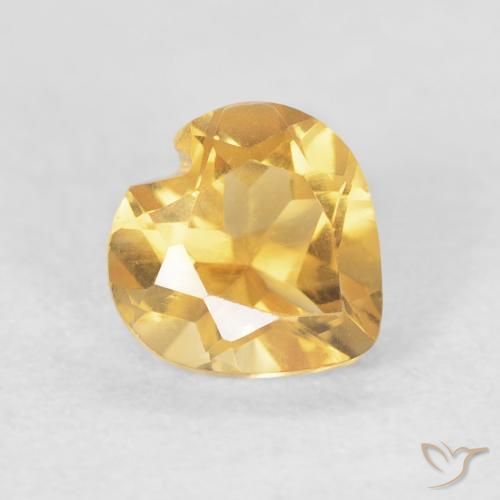 Citrine Or moyen naturelle Cœur, 0.75 ct, VVS