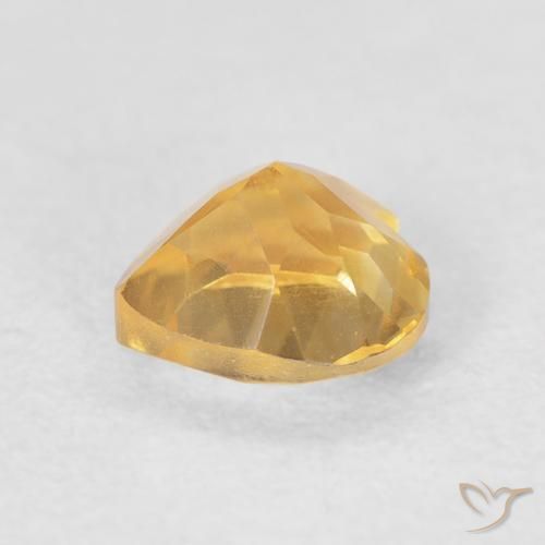 Citrine Or moyen naturelle Cœur, 0.75 ct, VVS