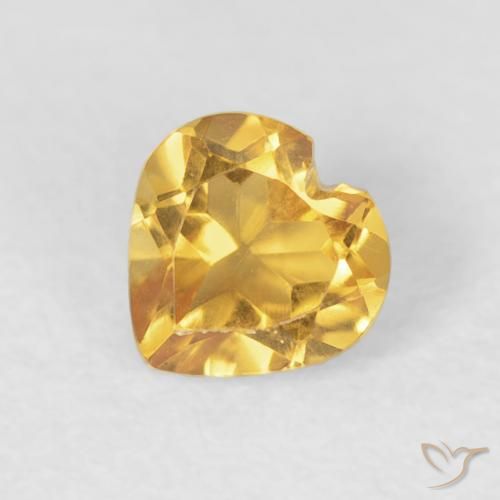 0.45ct Naturel Doré vif Citrine, Cœur, VVS