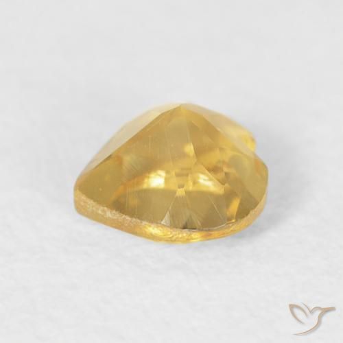 Citrine Doré naturelle Cœur, 0.42 ct, VVS