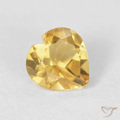 Citrine Or moyen naturelle Cœur, 0.40 ct, VVS