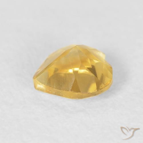 Citrine Or moyen naturelle Cœur, 0.40 ct, VVS