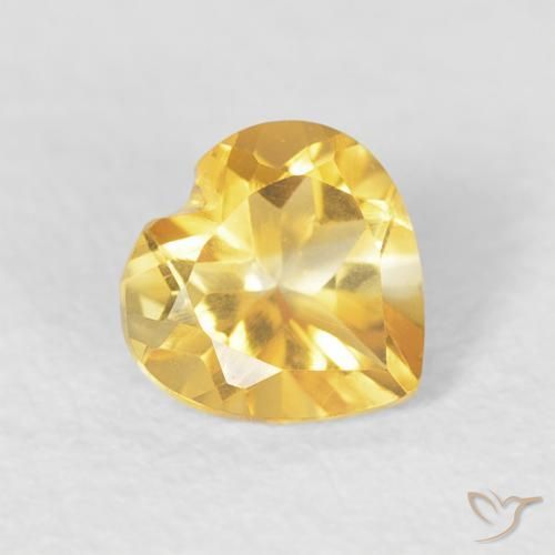 Citrine Or moyen naturelle Cœur, 0.44 ct, VVS