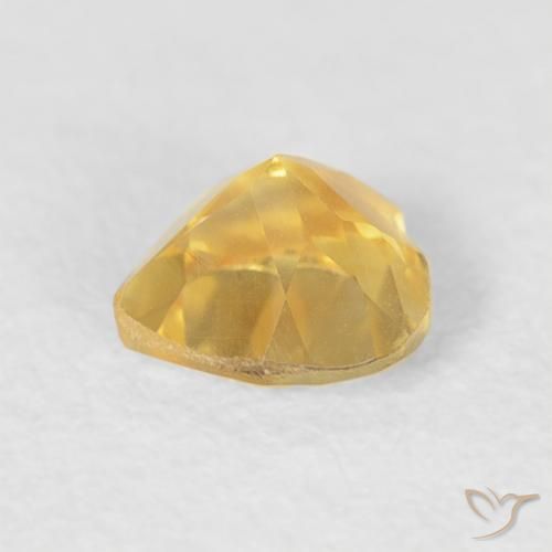 Citrine Or moyen naturelle Cœur, 0.44 ct, VVS