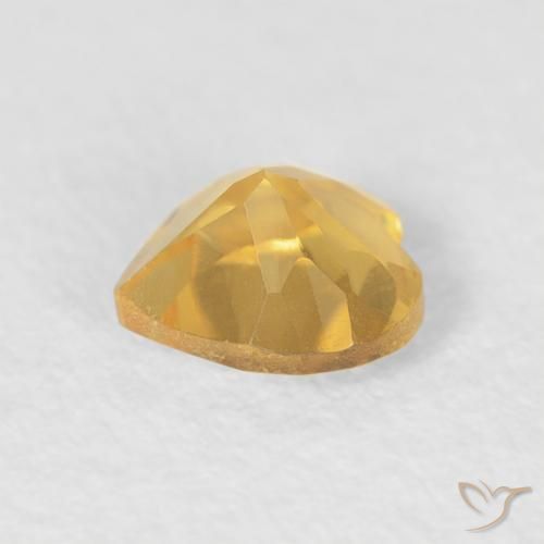 Citrine Doré naturelle Cœur, 0.42 ct, VVS
