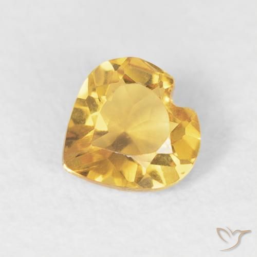 0.35ct Naturel Or moyen Citrine, Cœur, VVS
