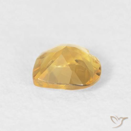 Citrine Or moyen naturelle Cœur, 0.35 ct, VVS
