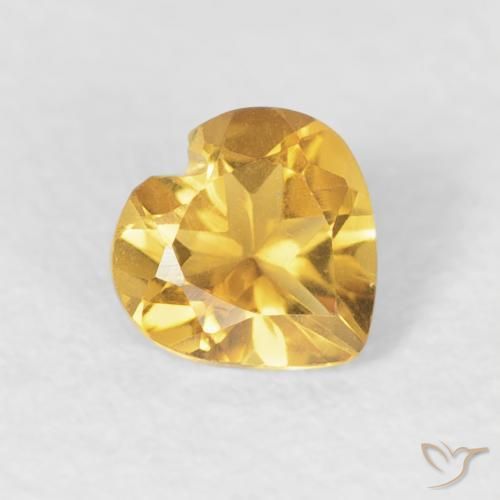 Citrine Doré naturelle Cœur, 0.38 ct, VVS