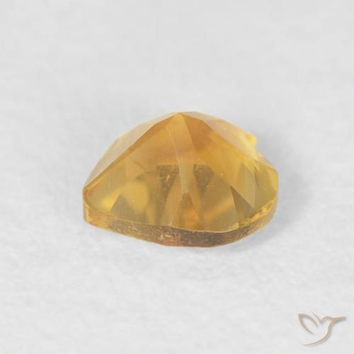 Citrine Doré naturelle Cœur, 0.38 ct, VVS