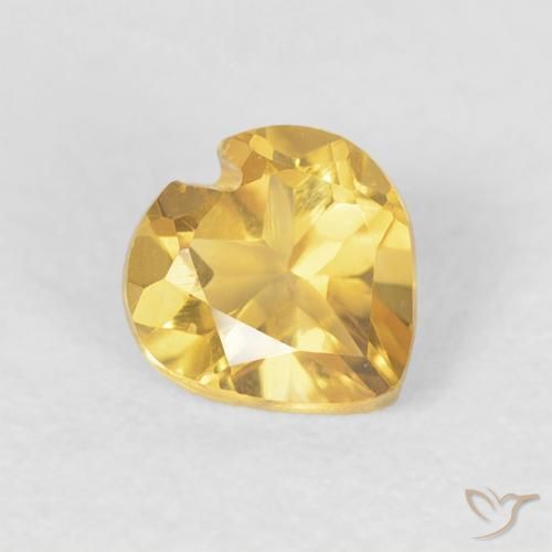 Citrine Doré naturelle Cœur, 0.42 ct, VVS